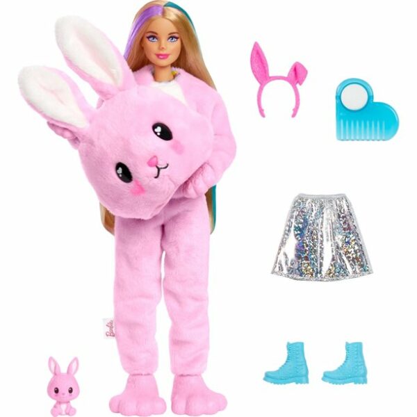 barbie cutie reveal doll with bunny plush costume 10 surprises 5 Le3ab Store
