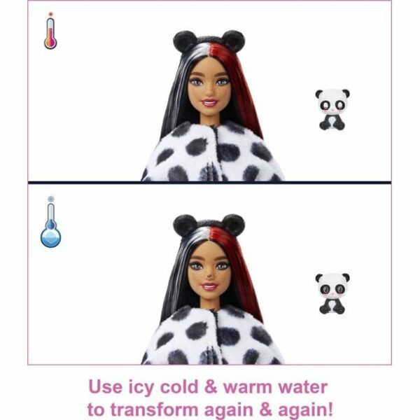 barbie cutie reveal doll with panda plush costume 10 surprises 2 Le3ab Store