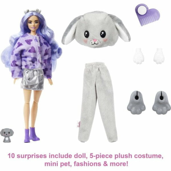 barbie cutie reveal doll with puppy plush costume 10 surprises 3 لعب ستور