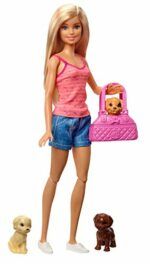 Barbie Doll Blonde And Playset With 3 Puppies Bath Time GDJ37 - Image 4
