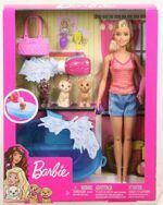Barbie Doll Blonde And Playset With 3 Puppies Bath Time GDJ37 - Image 8