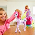 Barbie Dreamtopia Princess Doll with Fantasy Horse and Chariot 30cm Blonde - Image 2