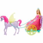Barbie Dreamtopia Princess Doll with Fantasy Horse and Chariot 30cm Blonde - Image 7