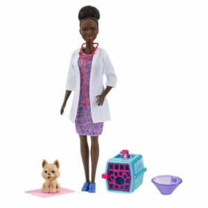 Barbie Pet Vet Brunette Doll & Playset