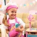 Kids Cookie Play Chef Set Apron Hat Dress Up Cooking Girl Fun - Image 2