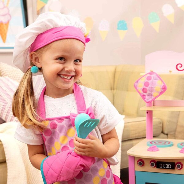 Kids Cookie Play Chef Set Apron Hat Dress Up Cooking Girl Fun1 Le3ab Store