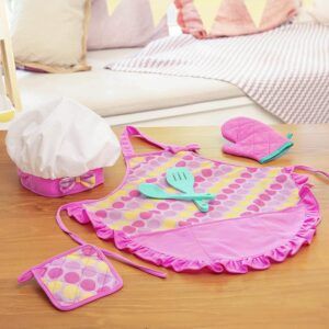 Kids Cookie Play Chef Set Apron Hat Dress Up Cooking Girl Fun