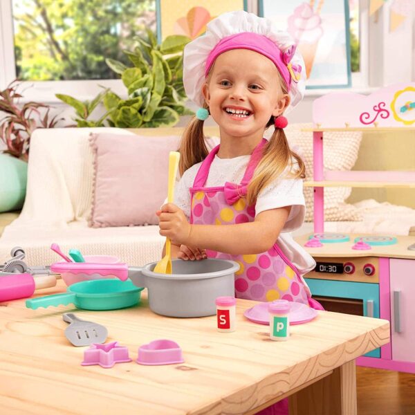 Kids Cookie Play Chef Set Apron Hat Dress Up Cooking Girl Fun5 لعب ستور