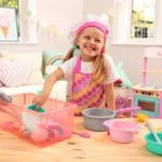 Kids Cookie Play Chef Set Apron Hat Dress Up Cooking Girl Fun - Image 9