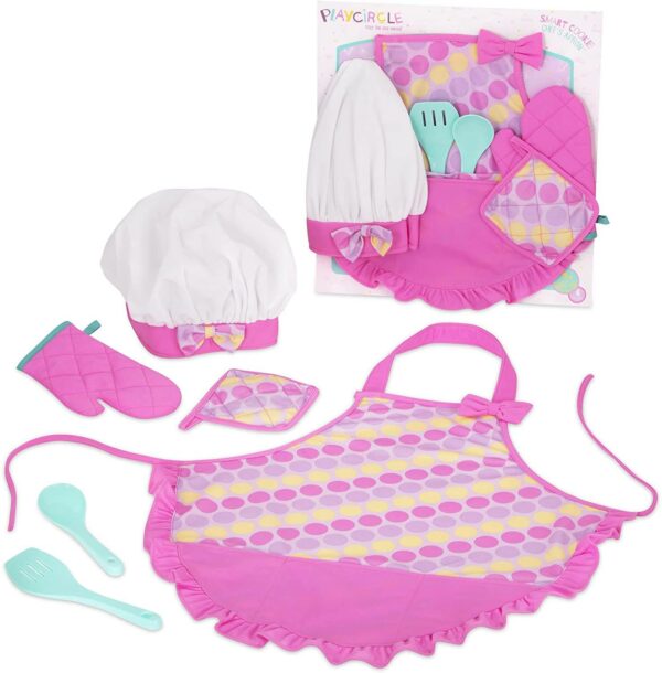 Kids Cookie Play Chef Set Apron Hat Dress Up Cooking Girl Fun9 Le3ab Store