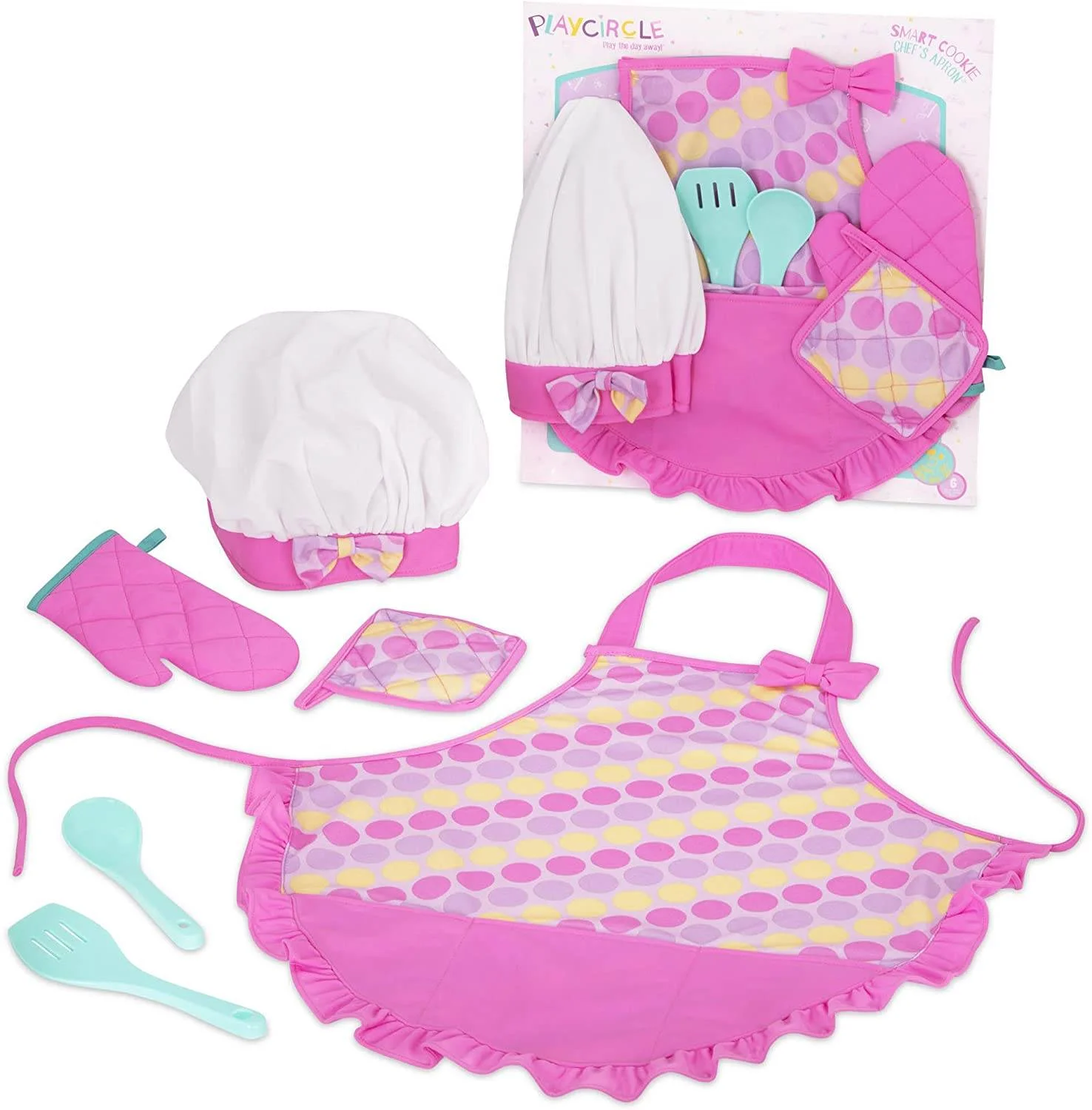 Kids Cookie Play Chef Set Apron Hat Dress Up Cooking Girl Fun - Image 7