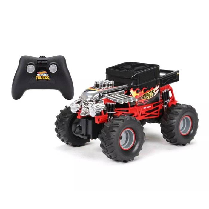 2 Hot Wheels Monster Truck Red 1:24 With Remote Control New Bright - Image 1