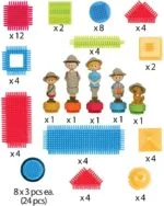 Safari Adventure Carrying case 85 piece Bristle Block - Image 5
