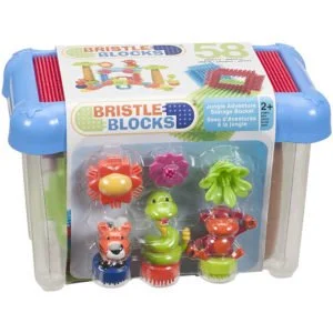 Creativity Building Toys In A Bucket 58 Piece Bristle Blocks