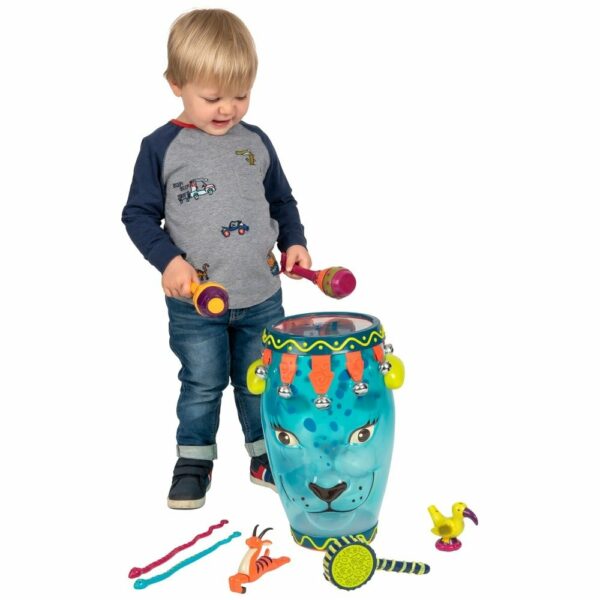 Jungle Jam – Blue Drum Toy with Instruments B. toys11 Le3ab Store