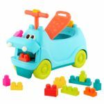 Locbloc Hippo Ride-On with Blocks Land of B - Image 2
