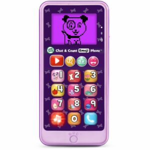 LeapFrog Chat and Count Emoji Phone, Creative Role-Playing Toy, Violet