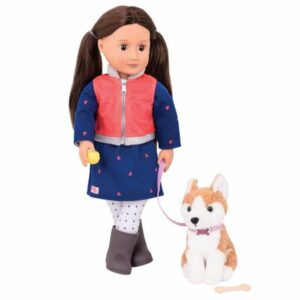 Leslie Doll with Plush Dog Husky Our Generation