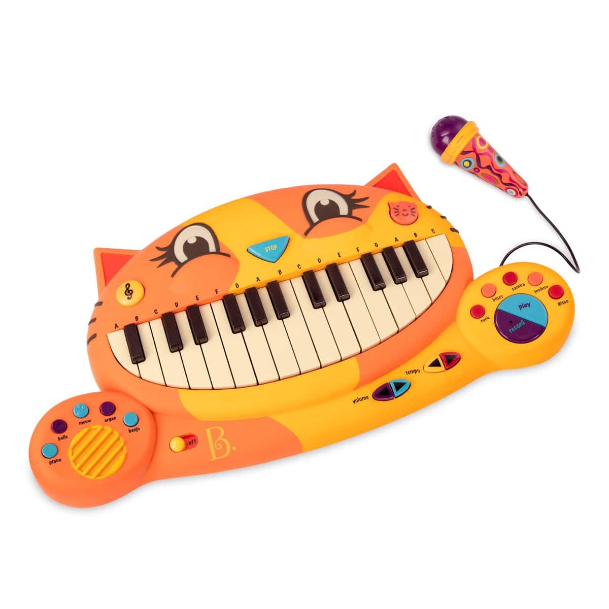 Meowsic Keyboard Cat Piano with Toy Microphone B. Toys 9 Meowsic Keyboard Cat Piano with Toy Microphone B. Toys