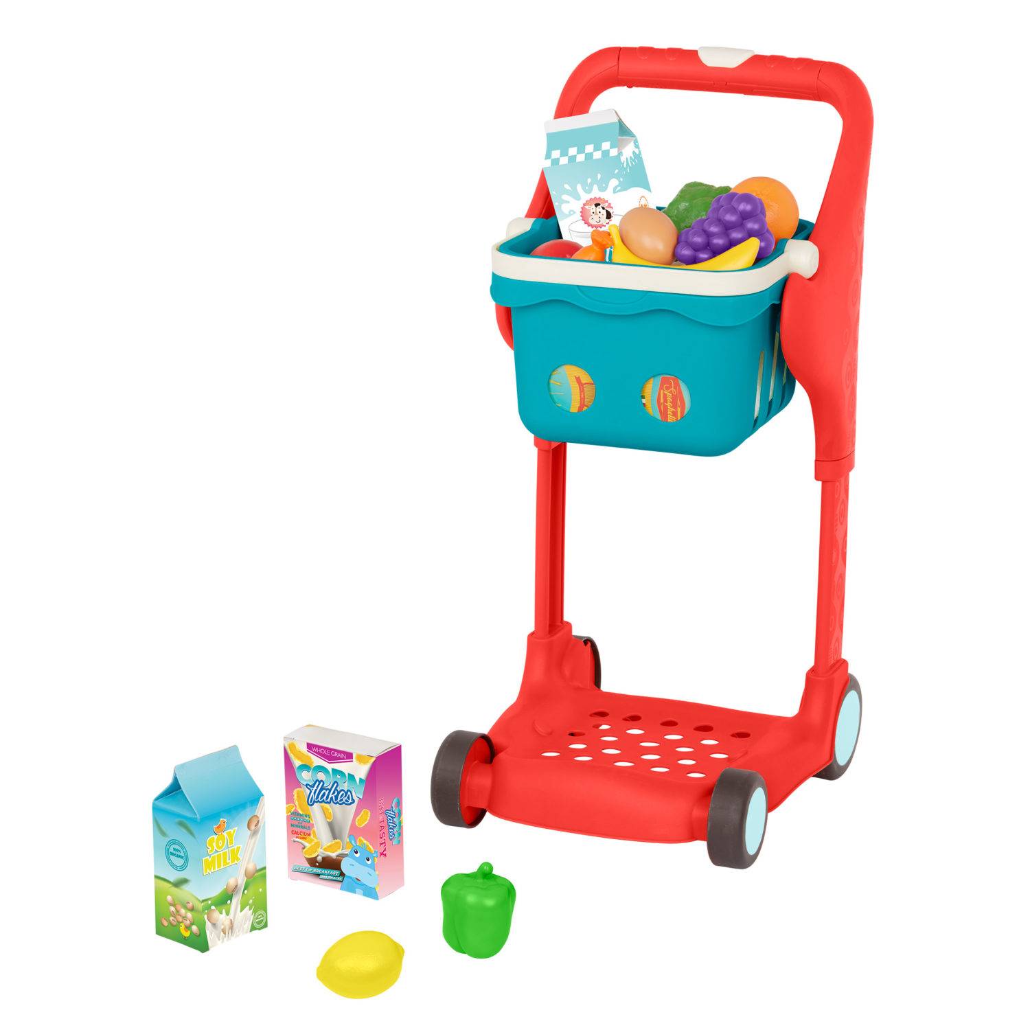 Shop & Glow Toy Cart Red B. toys Shop & Glow Toy Cart Red B. toys
