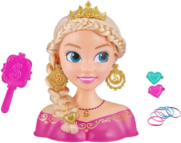 Sparkle Girlz Princess Hair Styling Head with 15 Accessories by ZURU3 Le3ab Store