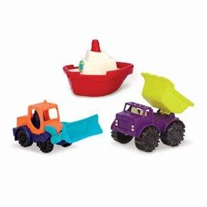 3 Toy Vehicles - Loaders & Floaters B.Toys
