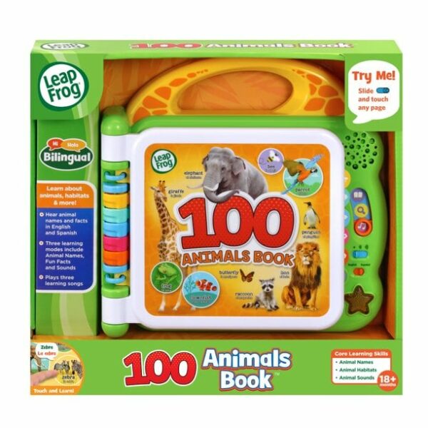 leapfrog 100 animals book interactive bilingual take along word book 5 لعب ستور