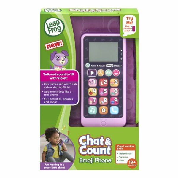 leapfrog chat and count emoji phone creative role playing toy violet 3 Le3ab Store
