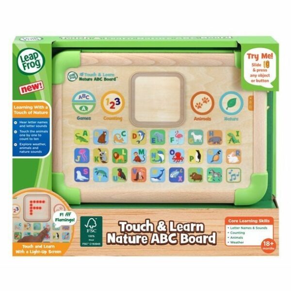 leapfrog touch and learn nature abc board wooden tablet and led screen 5 Le3ab Store
