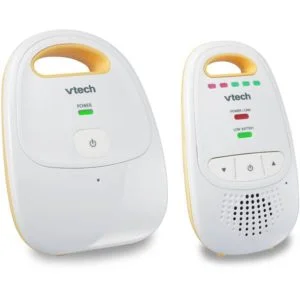 VTech DM111 Safe & Sound DECT 6.0 Digital Audio Baby Monitor with Belt Clip, 1 Parent Unit, White