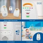 VTech DM111 Safe & Sound DECT 6.0 Digital Audio Baby Monitor with Belt Clip, 1 Parent Unit, White - Image 9