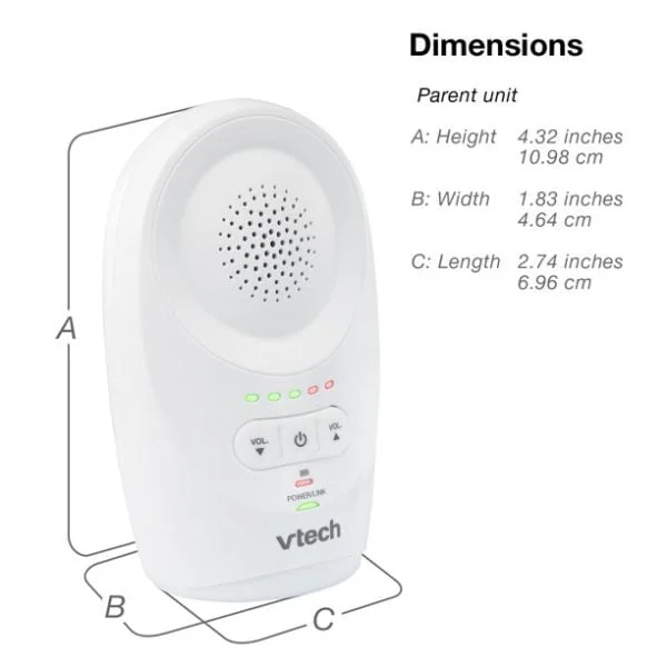 vtech dm1111 enhanced range digital audio baby monitor 1 parent unit white 4 Le3ab Store
