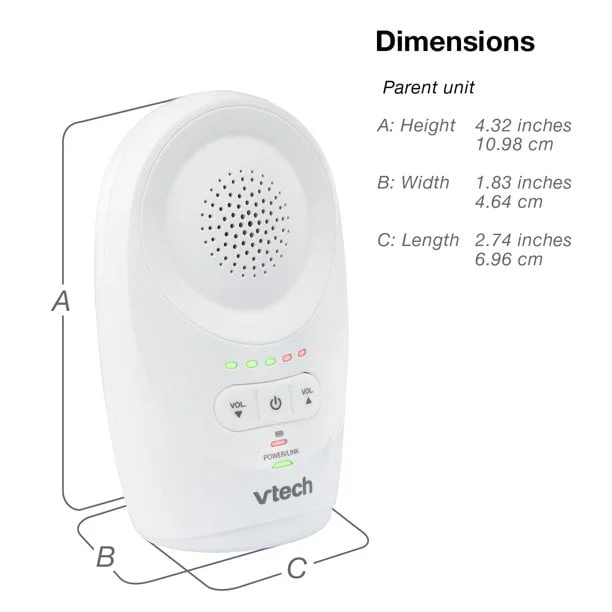 VTech DM1111, Enhanced Range Digital Audio Baby Monitor, 1 Parent Unit, White - Image 5