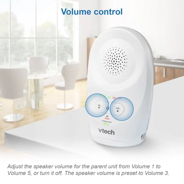 VTech DM1111, Enhanced Range Digital Audio Baby Monitor, 1 Parent Unit, White - Image 9