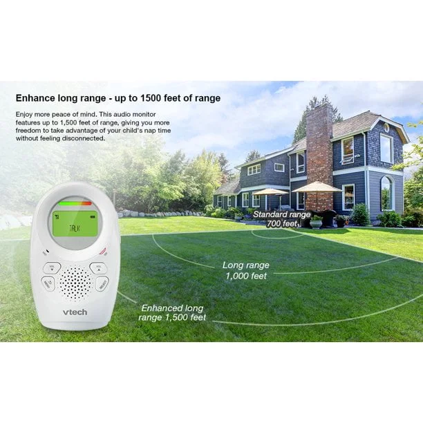 VTech DM1211-2 Enhanced Range Digital Audio Baby Monitor with Night Light, 2 Parent Units, Silver and White - Image 3