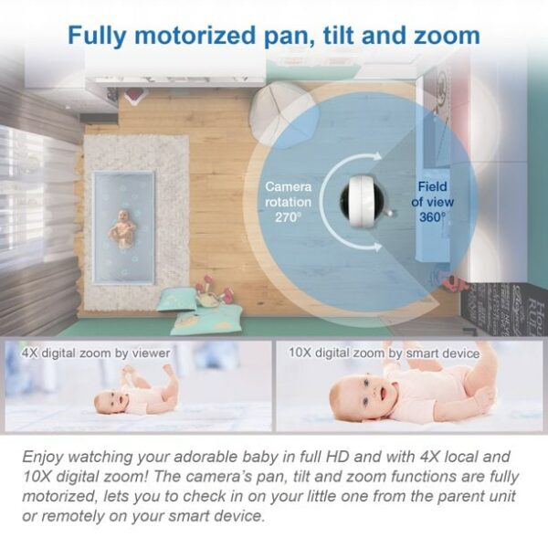 vtech rm5864 hd remote pan tilt baby monitor 5 4 Le3ab Store