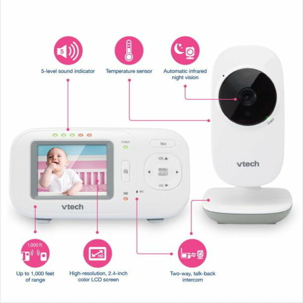 vtech vm2251 24 digital video baby monitor with full color and automatic 7 لعب ستور