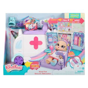 Kindi Kids Fun Unicorn Ambulance - Playmat Included