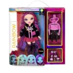 Rainbow High Series 3 EMI Vanda Fashion Doll – Orchid (Deep Purple) with 2 Designer Outfits to Mix & Match with Accessories