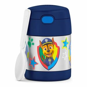 THERMOS FUNTAINER 10 Ounce Stainless Steel Vacuum Insulated Kids Food Jar with Spoon, Paw Patrol- Boy
