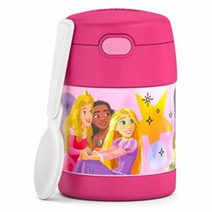 THERMOS FUNTAINER 10 Ounce Stainless Steel Vacuum Insulated Kids Food Jar with Spoon, Princess
