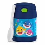 THERMOS FUNTAINER 10 Ounce Stainless Steel Vacuum Insulated Kids Food Jar with Spoon, Baby Shark