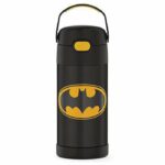 THERMOS FUNTAINER 12 Ounce Stainless Steel Vacuum Insulated Kids Straw Bottle, Batman