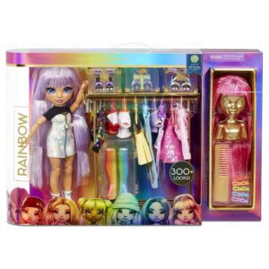 Rainbow High Fashion Studio with Avery Styles Fashion Doll Playset Includes Designer Outfits & 2 Sparkly Wigs for 300+ Looks