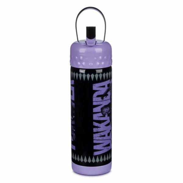black panther stainless steel water bottle with built in straw 2 Le3ab Store
