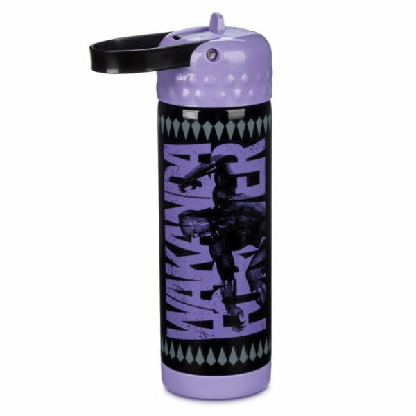 black panther stainless steel water bottle with built in straw 3 Le3ab Store