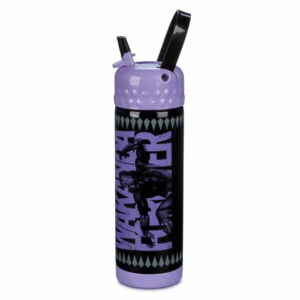 Black Panther Stainless Steel Water Bottle with Built-In Straw ShopDisney