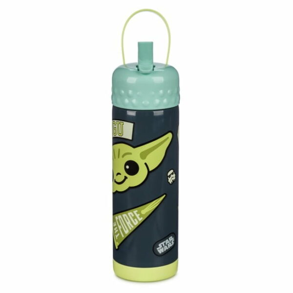 grogu stainless steel water bottle with built in straw star wars the 1 لعب ستور