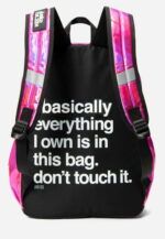 Justice Metallic Backpack with Keychain - Image 2