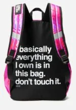 Justice Metallic Backpack with Keychain - Image 2